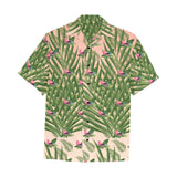 Hawaiian Leaves flowers Shirt with Chest Pocket