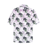 Black Panther Marble Hawaiian Shirt with Chest Pocket