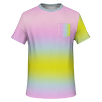 Iridescent Gradient Pocket T-Shirt