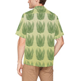 Hawaiian Leaves Shirt with Chest Pocket