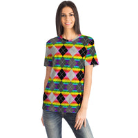 Monochrome Rainbow Argyle T-shirt